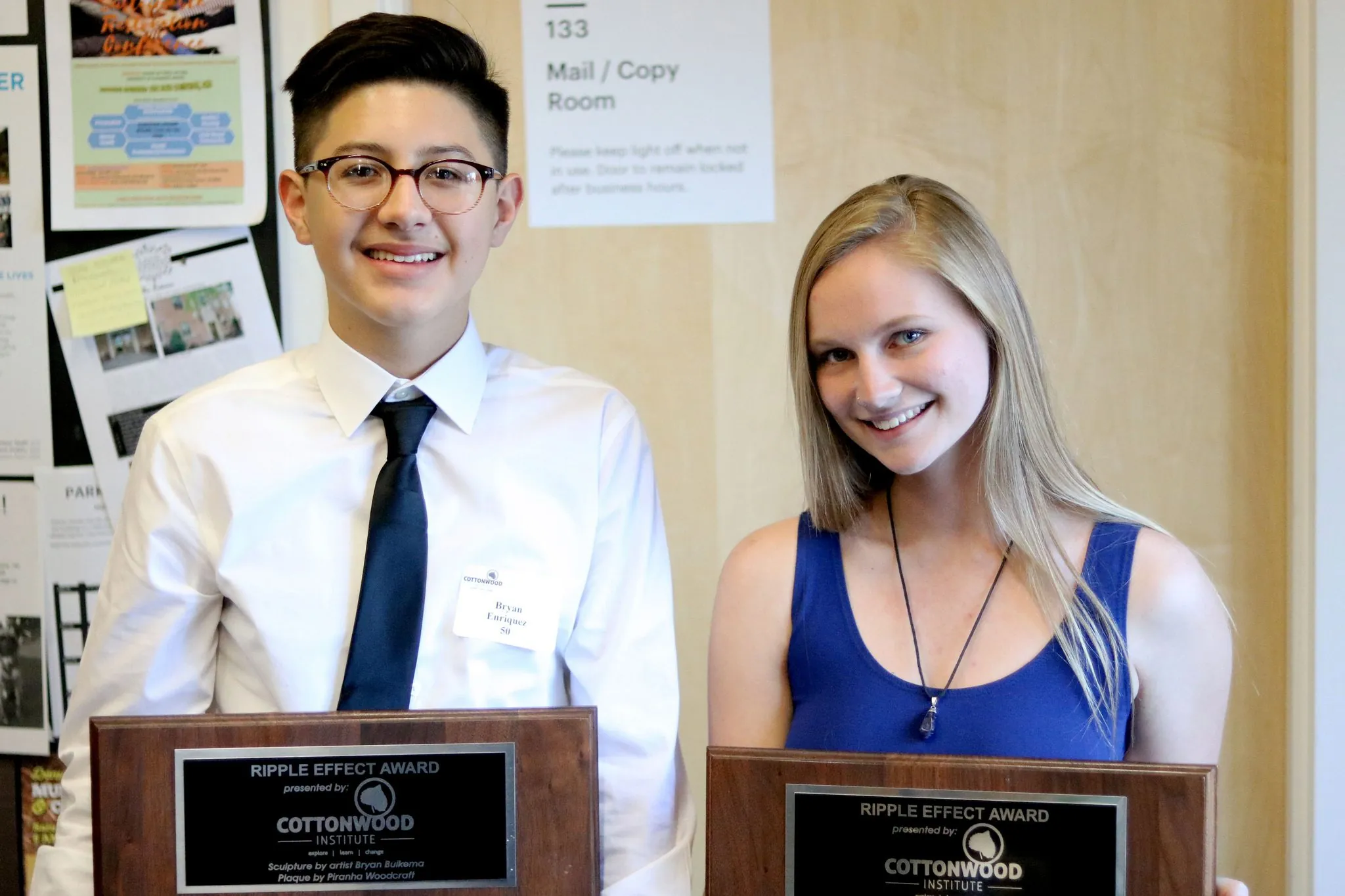 Stribe Prep Rise Ripple Effect Award - Cottonwood Institute