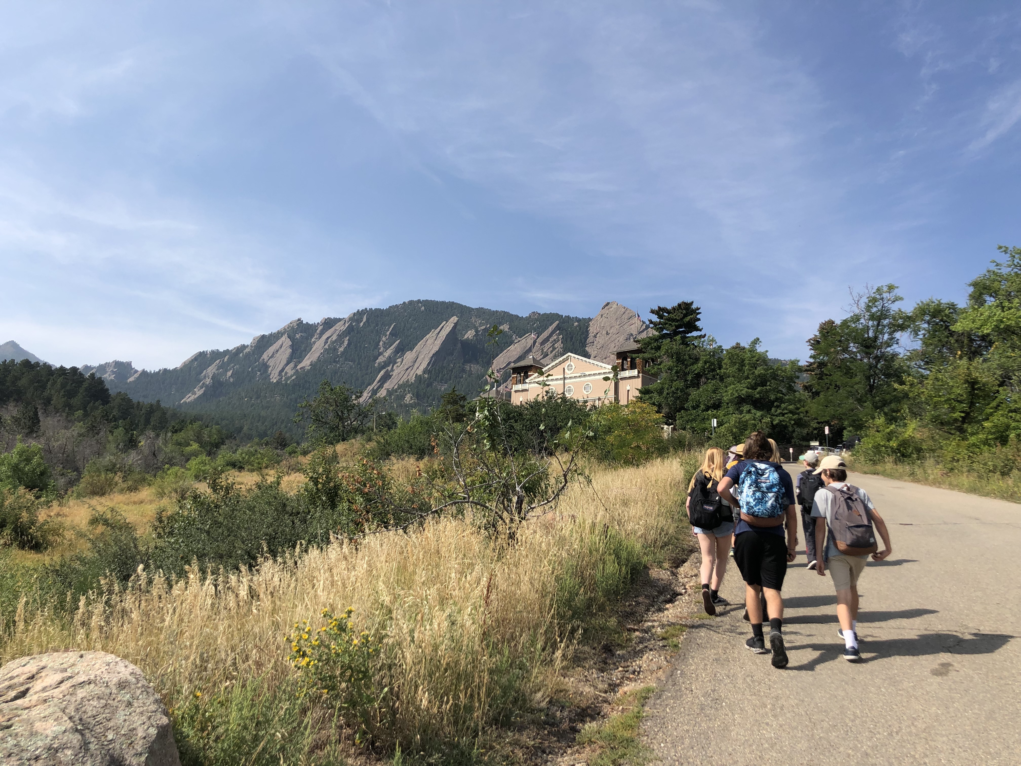 Students hiking during a CAP field day