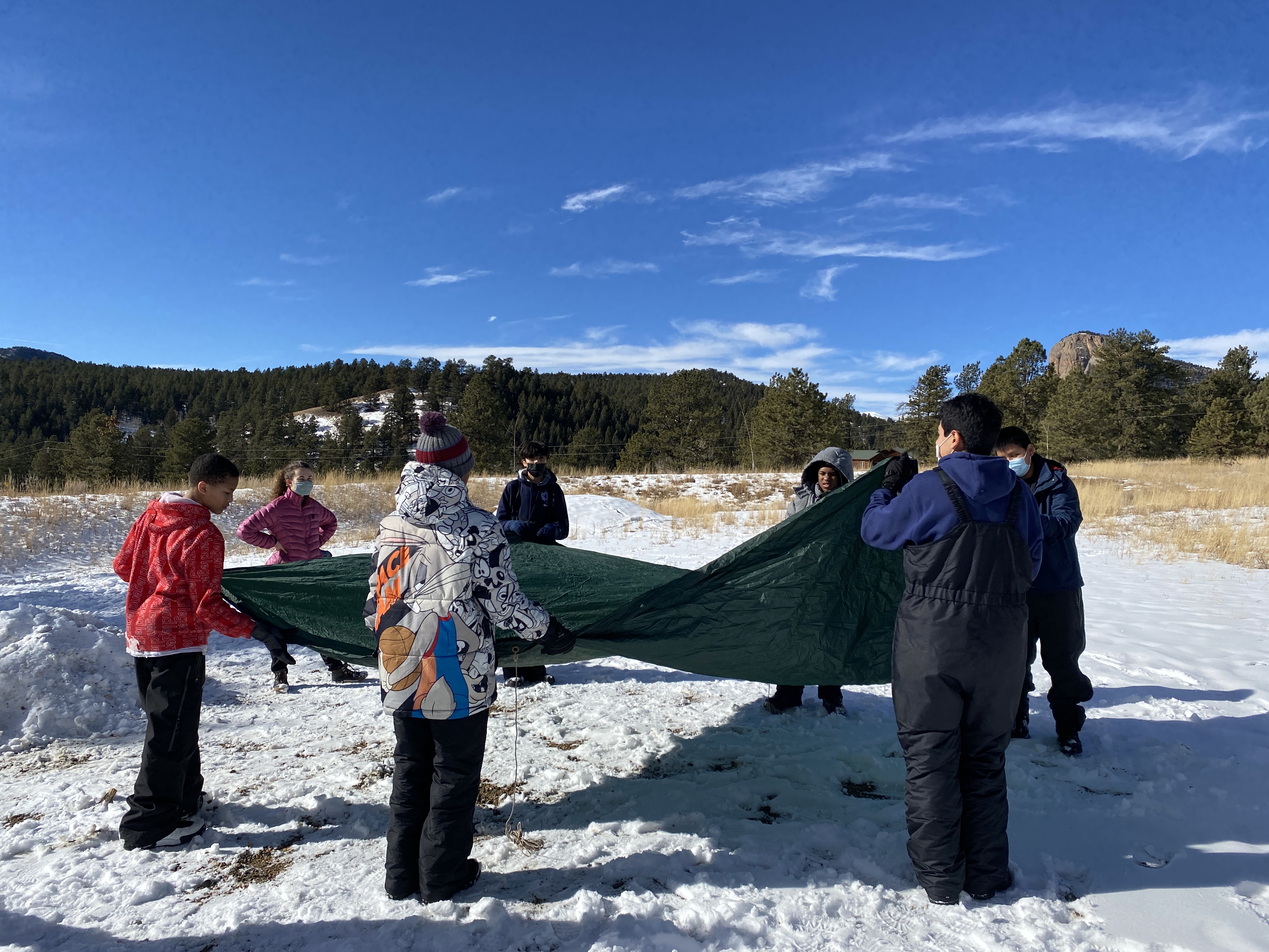 Winter tarp flip