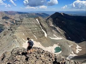 Tucker on a mountain