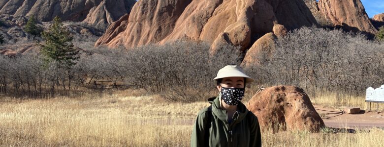 A student exploring Roxborough State Park