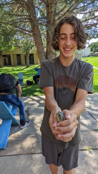 A Centaurus student finds a frog!