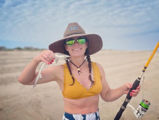 Whitney with fish