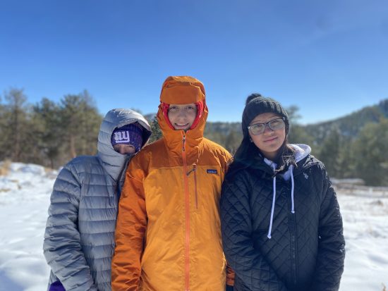 Three AXL students posing at Calwood