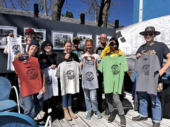 Changemakers show off their newly screenprinted shirts!