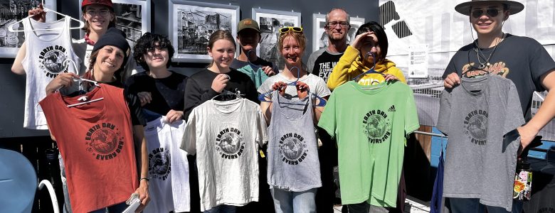 Changemakers show off their newly screenprinted shirts!