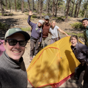 Cottonwood Institute staff members taking a selfie with one of our tents