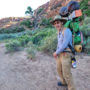 Jessie on the Changemakers backpacking trip in Dominguez Canyon