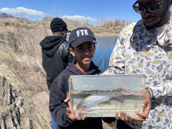 Eeland and a student with a fish!