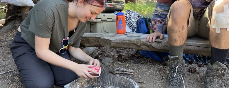 Student is tasked with making a fire, as small as possible and alive as long as possible