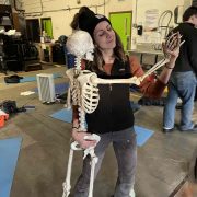 Chelsea Dancing With Doug The Skeleton