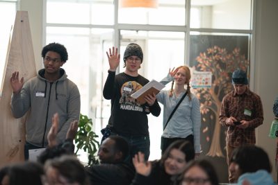 Students at the Outdoor and Environmental Opportunity Fair