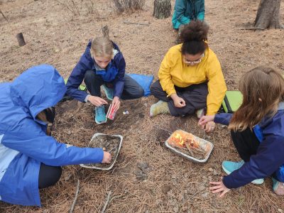 Cheley Outpost provides a great location for practiciing fire-building skills in pairs.