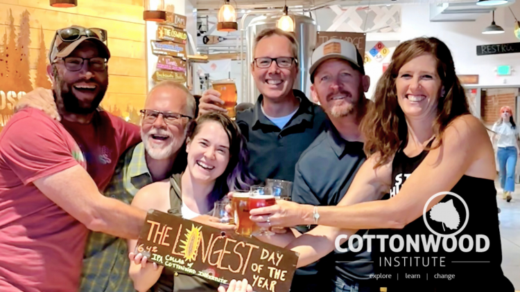 Event attendees enjoy beer at a beer release party.