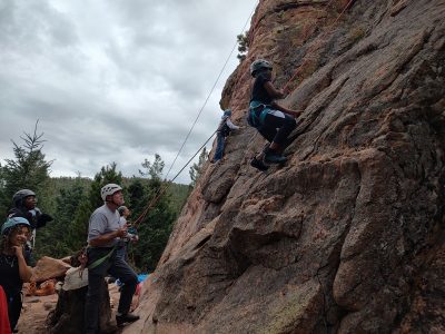 AXL students experience some firsts during CAP class, including their first time rock climbing, which was at Staunton State Park.