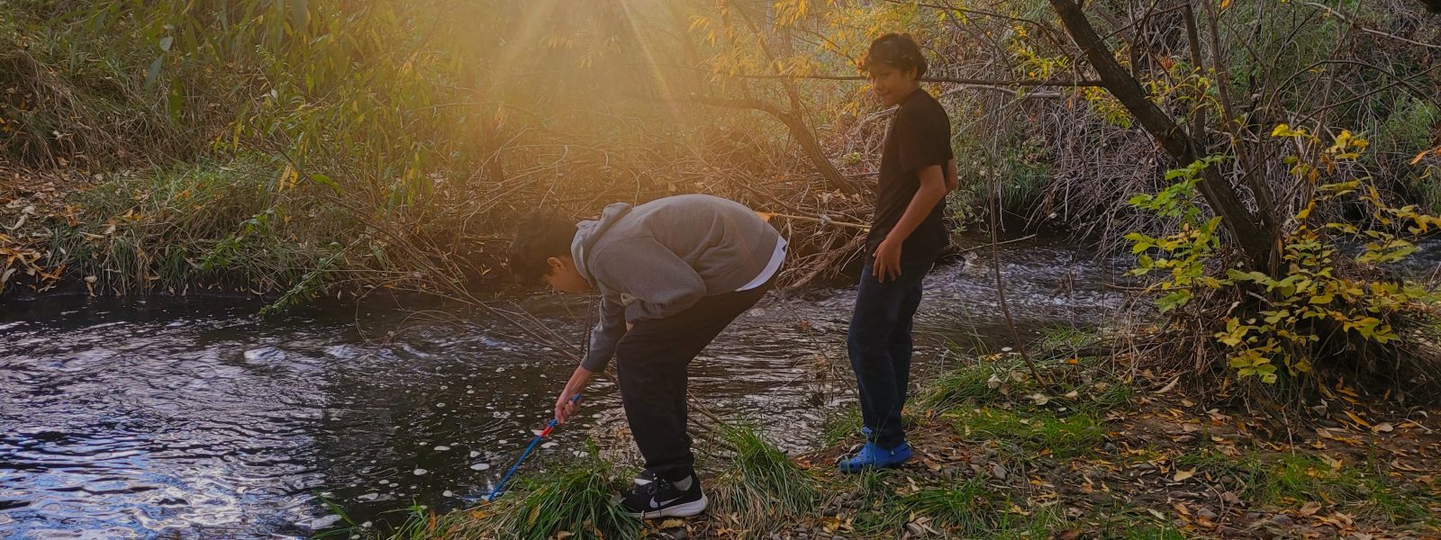 Lafayette youth explore Coal Creek during the Explore Outside program.